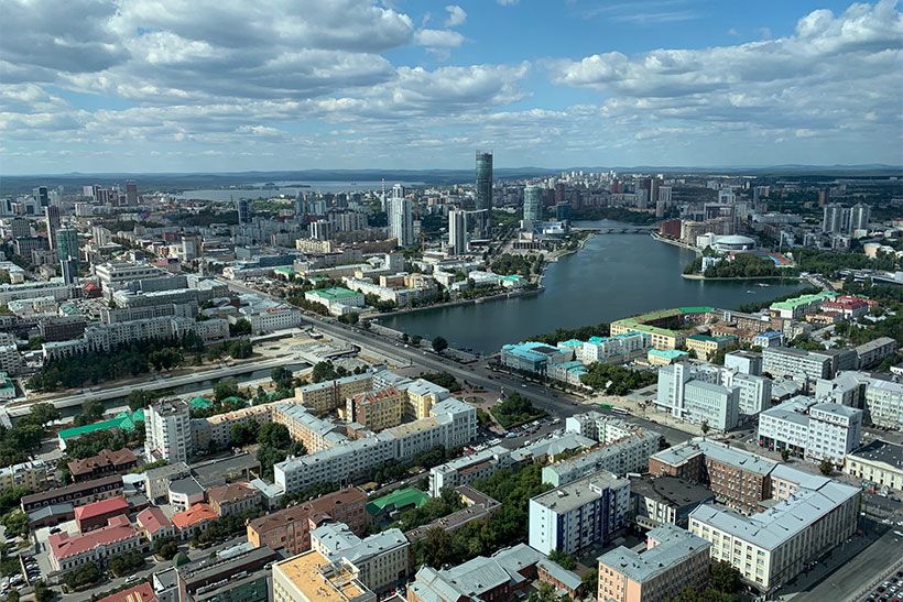 Панорама Екатеринбурга. Летний вид с высоты